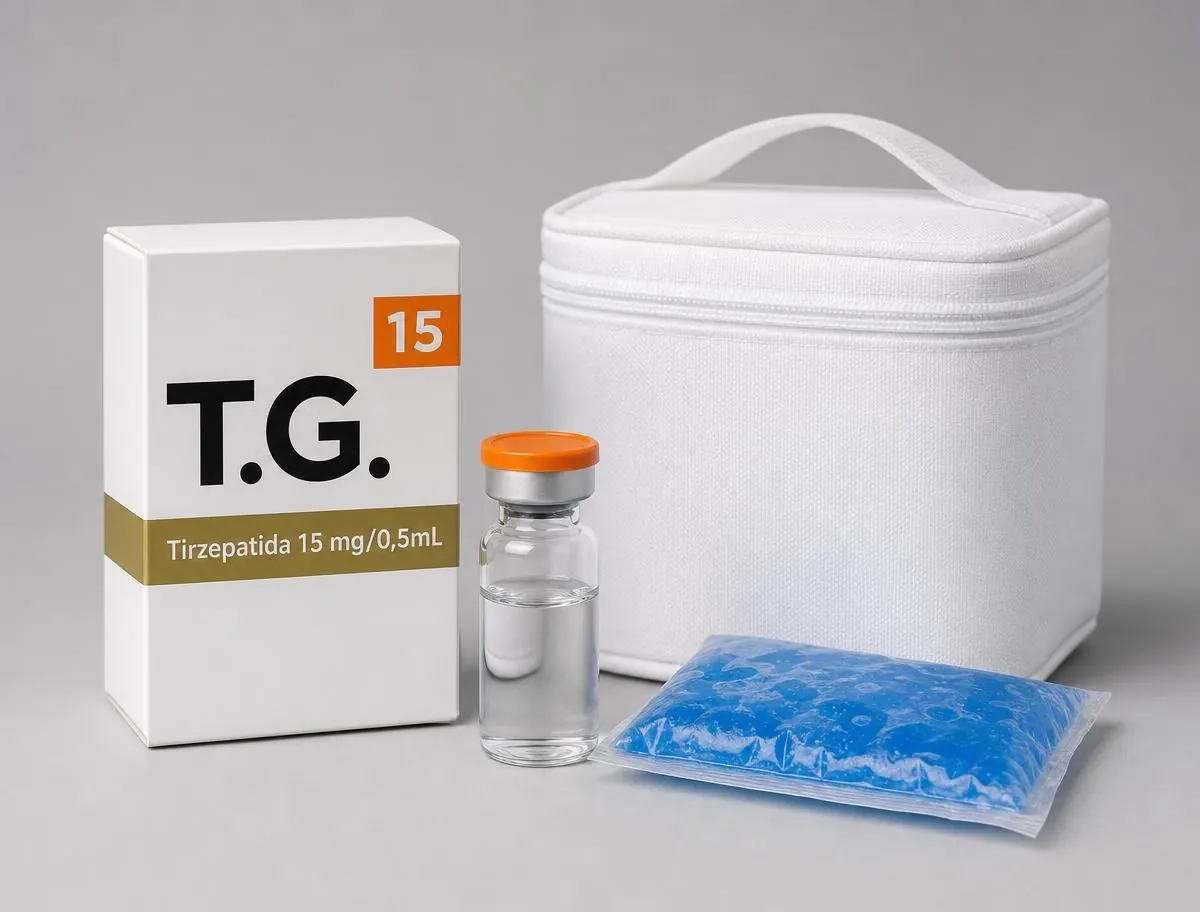 Caixa térmica com gelo reciclável usada no transporte refrigerado da TG 15